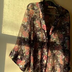 Victoria's Secret Floral Sheer Dress Robe
